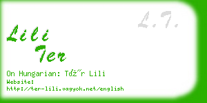 lili ter business card